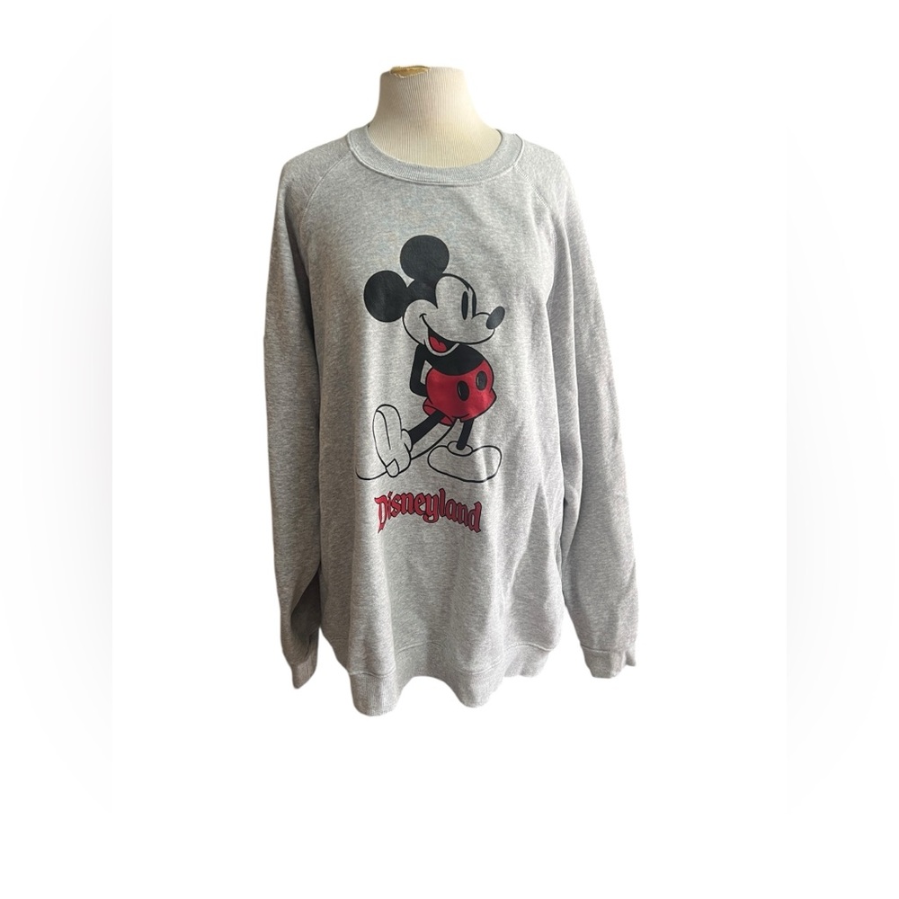 Disneyland 3X grey Mickey Mouse crewneck sweatshirt